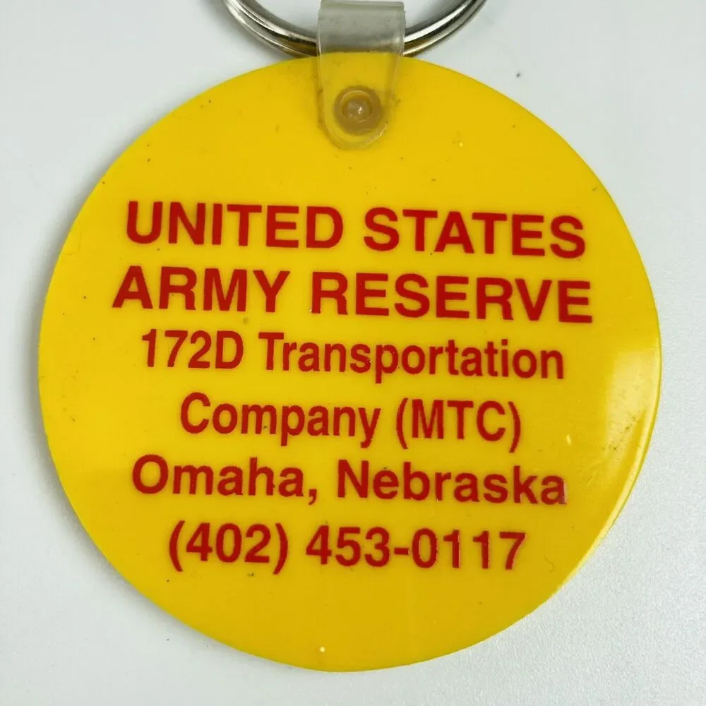 US Army Reserve 172nd Transportation Company Keychain Vietnam Era Citizen Crow
